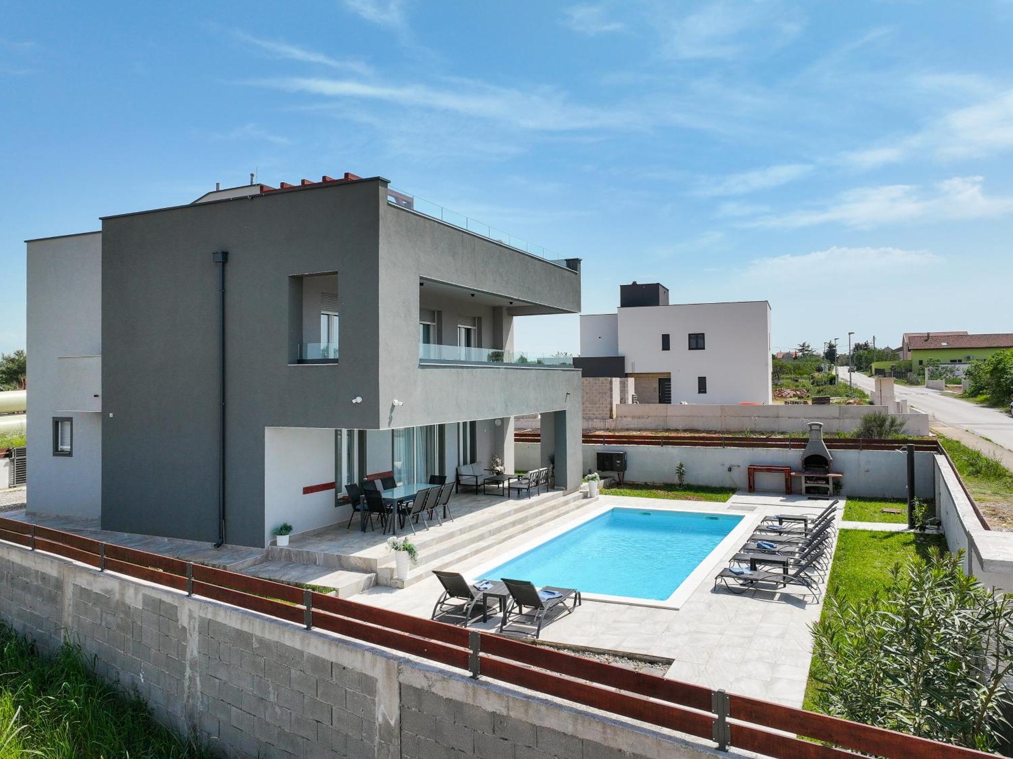 Villa Tia With Heated Pool & Jacuzzi Murvica  Buitenkant foto